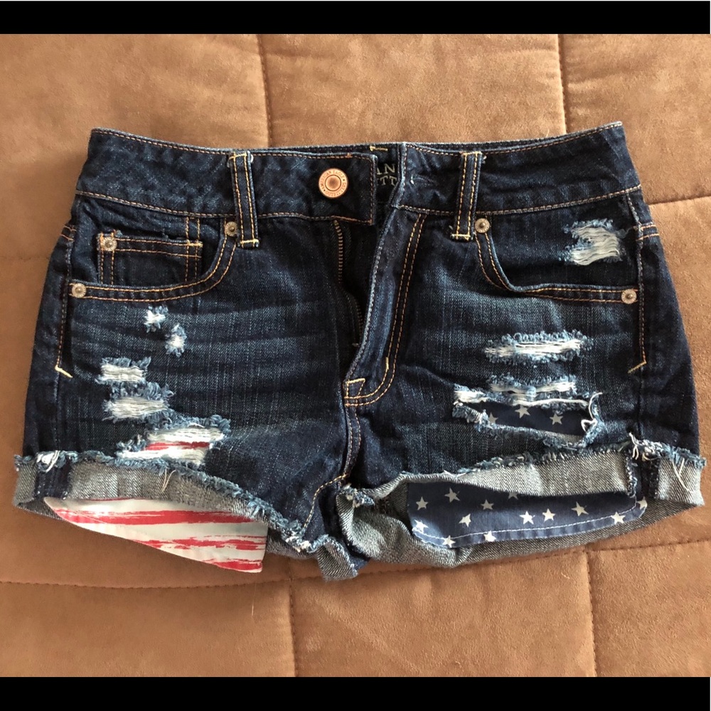American Eagle Distressed Jean Shorts
